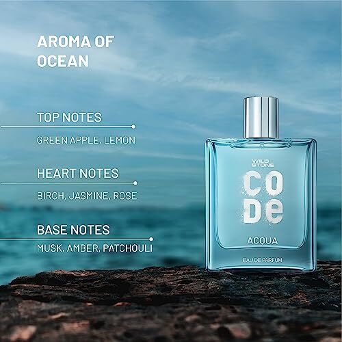 Wild Stone Code Acqua Perfume For Men, 100Ml L Long-Lasting Eau De Parfum Having Fresh & Oceanic Vibes With Marine, Musk, Amber, And Patchouli Notes|Luxurymen Edp Perfume