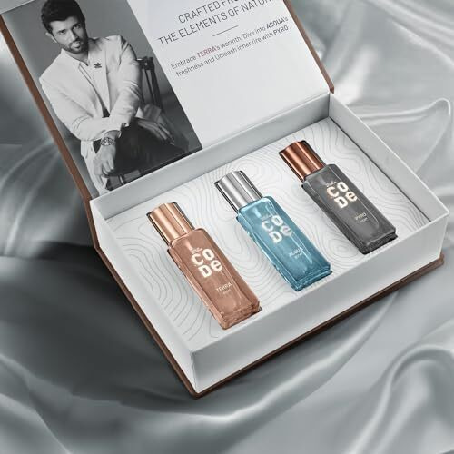 Wild Stone Code Luxury Edp Perfumes Gift Set For Men, Pack Of 3 (3X20Ml) | Premium Long Lasting Perfume Gift Pack | Gift For Him For Any Occasion | Long-Lasting Fragrances With Acqua, Pyro And Terra