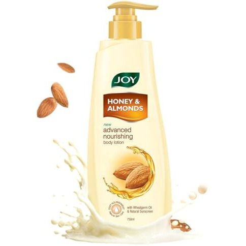 Joy Honey & Almonds Advanced Nourishing Lightweight Body Lotion 750Ml | Enriched With Shea Butter | Summer Lotion With Natural Sunscreen Filters | Suitable For Normal To Dry Skin