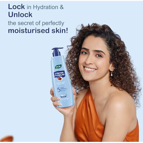 Joy Intense Moisture Body Lotion 600Ml | With Shea Butter, Jojoba & Vitamin E | For Normal To Dry Skin | Dryness Repair & 24 Hour Softness | Non Sticky & Non Greasy