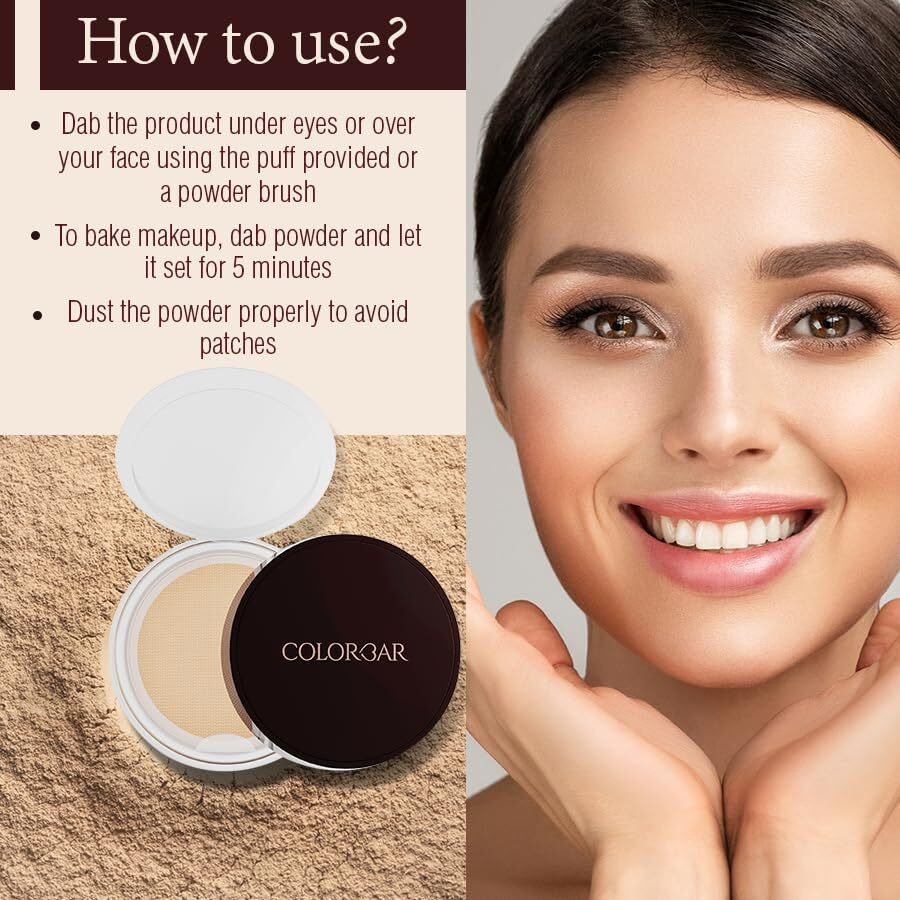 Colorbar Pro Matte Banana Powder For All Skin Type, 10 Gram, Beige | Full Coverage | Pressed Form | Unique Powder Net | Perfect Universal Shade.