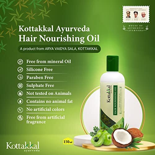 Kottakkal Ayurveda Hair Nourishing Oil, With Benefits Of Amla | No Artificial Colour & Fragrance | Paraben & Sulphate Free - 150 Ml