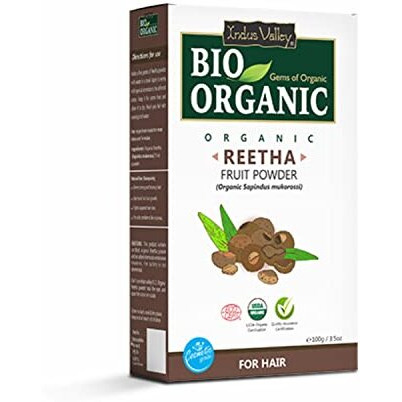 Indus Valley 100% Organic Reetha Powder | Sapindus Mukorossi For Hair & Scalp Treatment - (100G)