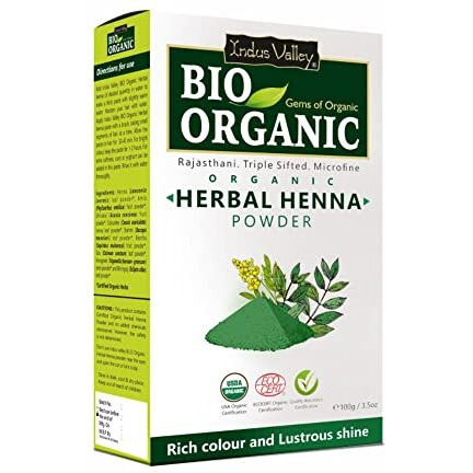 Indus Valley Bio Organic Natural And Pure Indigo Powder | Indigofera Tinctoria, Herbal Henna Powder With Amla Powder | Indian Gooseberry For Hair Care - (100G*3300G) Combo