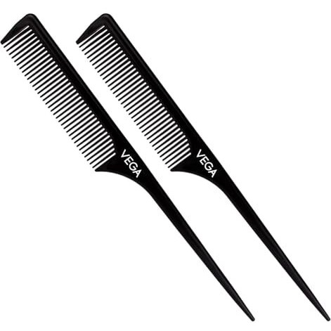 Vega Tail Comb (Pack Of 2), Color May Vary