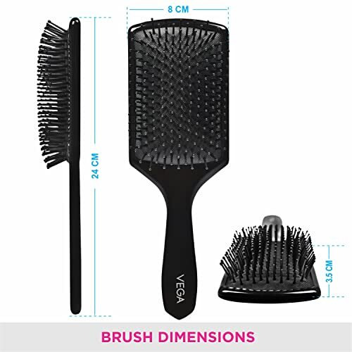 Vega Premium Collection Paddle Hair Brush For Men & Women, (8586)