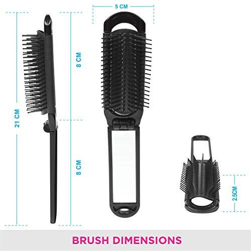 Vega Folding Hair Brush With Mirror, Color May Vary