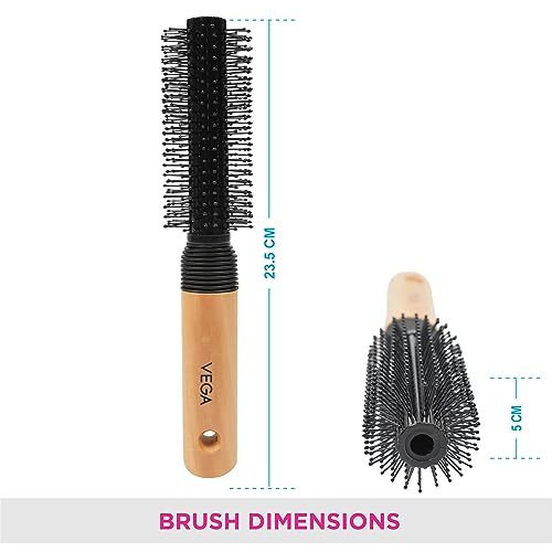 Vega Round Brush For Men & Women, (E8-Rb)