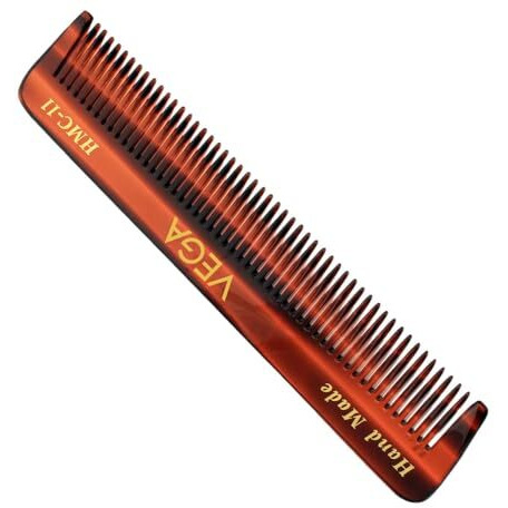 Vega Tortoise Shell Pattern Pocket Comb, Brown