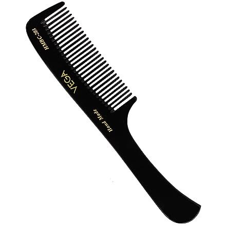 Vega Grooming Hair Comb,Handmade, (India's No.1* Hair Comb Brand)For Men And Women,Black, (Hmbc-203)