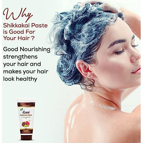Vcare Shikkakai Paste For Hair Wash With Soy Protein And Provitamin B5| Herbal Hair Wash For Extra Moisture & Nourishment - 150Gm (Pack Of 2)