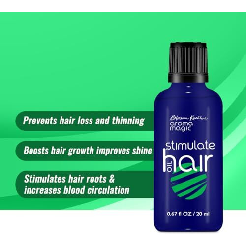 Aroma Magic Stimulate Hair Oil | Stimulates Hair Roots & Boosts Circulation, Prevent Hair Loss & Thinning With Blende Of Jojoba Oil, Eucalyptus, Chamomile & Rosemary Essential Oils  20Ml