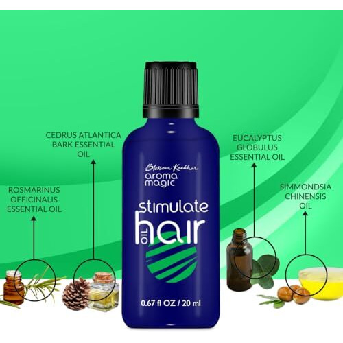 Aroma Magic Stimulate Hair Oil | Stimulates Hair Roots & Boosts Circulation, Prevent Hair Loss & Thinning With Blende Of Jojoba Oil, Eucalyptus, Chamomile & Rosemary Essential Oils  20Ml