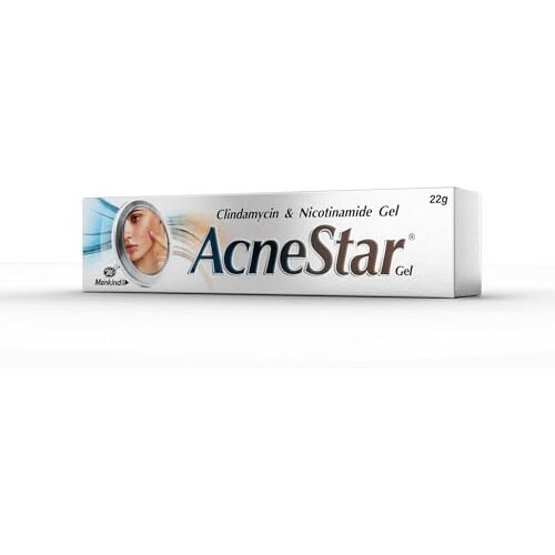 Acnestar Gel| Anti-Inflammatory | Anti-Bacterial | For Acne, Pimples, Whiteheads And Blackheads | (22 Gm X Pack Of 3)