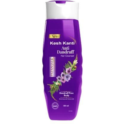 Patanjali Kesh Kanti Anti Dandruff Hair Cleanser 180Ml, Natural Nourishing Shampoo, Herbal Care For Healthy Hair, Scalp Cleansers For Men And Women, All Hair Types