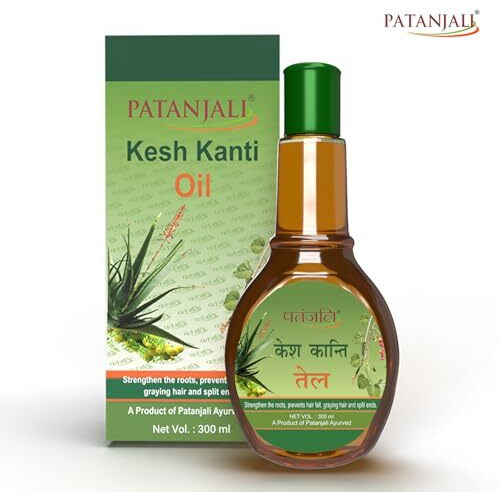 Patanjali Kesh Kanti Hair Oil 300Ml, Nourishes & Strengthens, Stronger & Longer Hair For Women