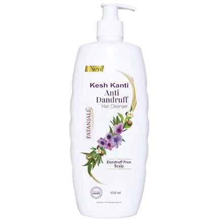 Patanjali Kesh Kanti Anti-Dandruff Hair Cleanser 650 Ml, Natural Shampoo For Dandruff & Hairfall, Scalp Cleansers For Men And Women, All Hair Types