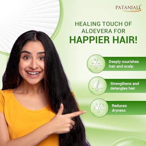 Patanjali Kesh Kanti Aloevera Shampoo 450Ml, Herbal Hair Cleanser For Dandruff Control (Pack Of 2)
