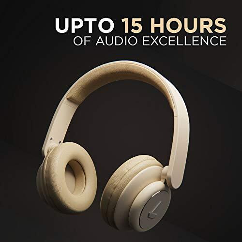 Boat Rockerz 450R On-Ear Headphones With 15 Hours Battery, 40Mm Drivers, Padded Ear Cushions, Easy Access Controls And Voice Assistant(Hazel Beige)