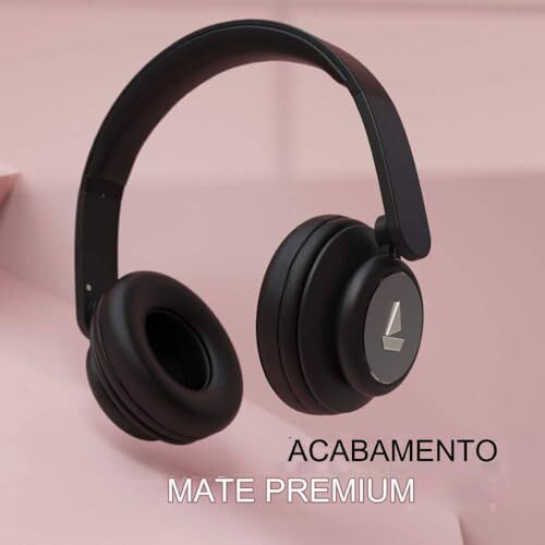 Boat Rockerz 450, 15 Hrs Battery, 40Mm Drivers, Padded Ear Cushions, Integrated Controls, Dual Modes, On Ear Bluetooth Headphones, Wireless Headphone With Mic (Luscious Black)