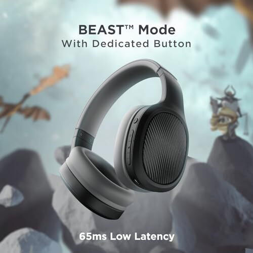 Boat Rockerz 460 Wireless Over Ear Headphones W/Up To 30Hrs Playtime, 40Mm Drivers, Beast Mode, Enx, Dual Pairing, Bt V5.2, Instant Voice Assistant, Adaptive Fit(Active Black)
