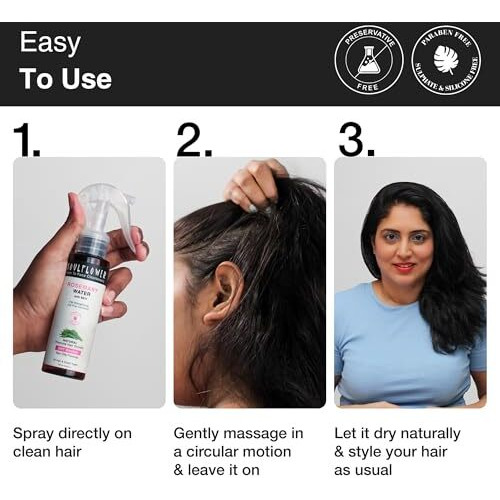 Soulflower Rosemary Water Spray For Hair Growth | Niacinamide & Mint | Hair Regrowth Spray | Instant Shine | Strengthens Hair Roots & Strand | Anti Hair Fall Cooling & Relaxing | All Hair Types 100Ml