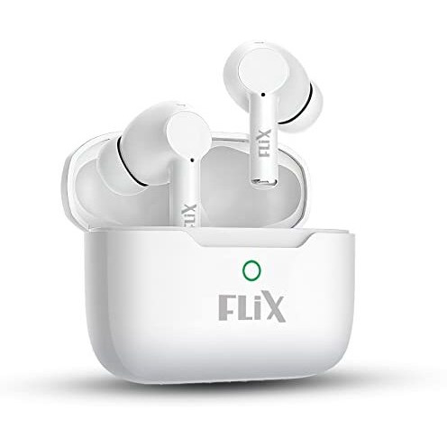 Flix(Beetel Newly Launched Nitro Buds T20 In-Ear Tws,Bt V5.3,Quad Mic & Environmental Noise Cancellation,13Mm Super Bass Drivers,40Ms Low Latency Gaming,Upto 22Hrs Playtime,Ipx3,Voice Assist(White)