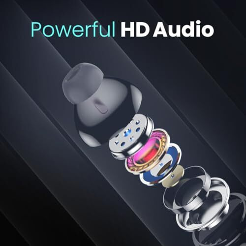 Flix(Beetel) Tone E50 In Ear 1.2 Meter Wired Headphones With Mic, Type C Jack, 10Mm Large Driver With Super Bass, Volume Controls With Multi Function Button (Black E50)
