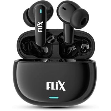 Flix (Beetel T21 Nitro Buds True Wireless In Ear,Bluetooth V5.3(Quick Paring),10Mm Super Bass Drivers,Ipx4 Rated,Quad Mic With Enc,Touch Controls,50Hrs Playback,Ai Voice Assistant (Xtw-T21)(Black)