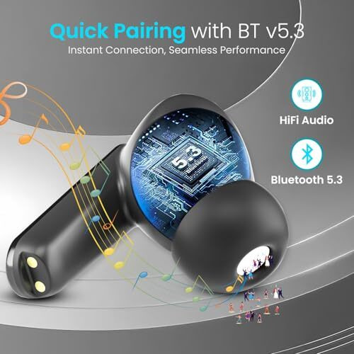 Flix (Beetel T21 Nitro Buds True Wireless In Ear,Bluetooth V5.3(Quick Paring),10Mm Super Bass Drivers,Ipx4 Rated,Quad Mic With Enc,Touch Controls,50Hrs Playback,Ai Voice Assistant (Xtw-T21)(Black)