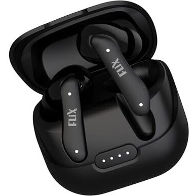 Flix (Beetel T22 Nitro Buds True Wireless In Ear,Bluetooth V5.4(Quick Paring),10Mm Super Bass Drivers,Ipx4 Rated,Quad Mic With Enc,Touch Controls, 50Hrs Playback, Ai Voice Assistant (Xtw-T22)(Black)