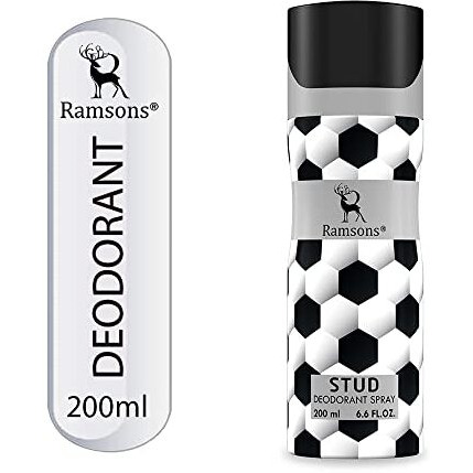 Ramsons - Stud Deodorant Spray | 200 Ml | Body Perfume For Men | Tn - Bergamot, Pineapple, Lavender, Orange Blossom | Mn - Jasmine, Rose, Lilly Of The Valley, | Bn - Amber, Leathery, Woody, Musk