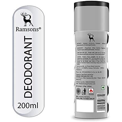 Ramsons - Stud Deodorant Spray | 200 Ml | Body Perfume For Men | Tn - Bergamot, Pineapple, Lavender, Orange Blossom | Mn - Jasmine, Rose, Lilly Of The Valley, | Bn - Amber, Leathery, Woody, Musk