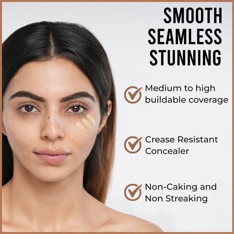 Insight Cosmetics No Smudge Concealer |Hd Look |Waterproof |Minimize Fine Lines |Medium Coverage |Long Lasting |Youthful Look |Photo Ready, 5Gm (Cr121-Orange Corrector)