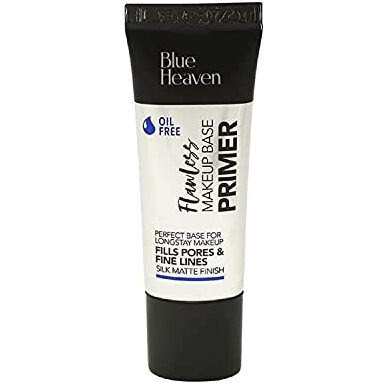Blue Heaven Flawless Makeup Base Primer | Smooth & Long-Lasting Base | Pores & Fine Lines Minimizer Primer For Face Makeup | Silk Matte Finish | Non-Greasy And Oil-Free | Silicon Gel-Based Infused With Aloe Extracts | 16Ml