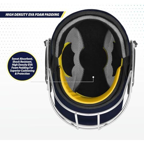 Dsc Combat Cricket Helmet For Mens, Color  Nvay, Size  Medium, Navy