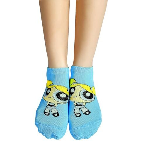 Balenzia Powerpuff Girls Women's Cushioned Lowcut Ankle Socks- Pack Of 3, Multicolor (Free Size)