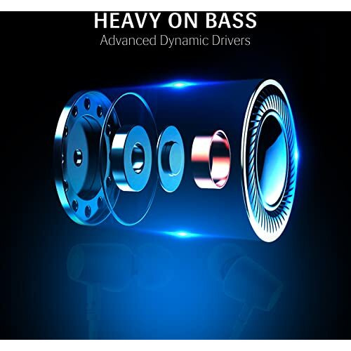 Lava Probuds N3 Bluetooth Wireless In Ear Earphones With Mic & Long Lasting Battery Dual Pairing & Quick Charge (Blue)