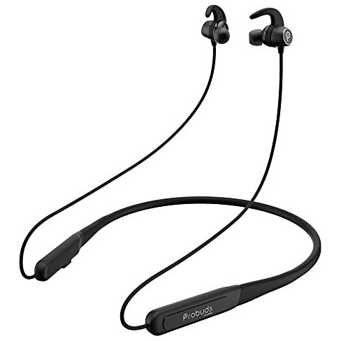 Lava Probuds N11 Bluetooth In Ear Neckband With Mic, Dash Switch & 42 Hrs Playtime, Quick Charge Technology(10Min  13Hrs), Ipx6 Rating, 12 Mm Drivers And Pro Game Mode(Panther Black)