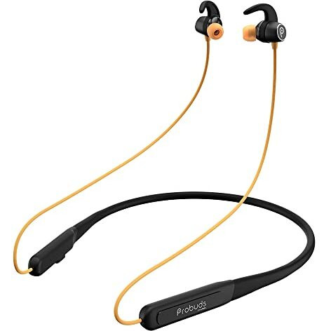 Lava Probuds N11 Bluetooth Neckband With Dash Switch & 42 Hrs Playtime, Quick Charge Technology(10Min  13Hrs), Ipx6 Rating, 12 Mm Drivers And Pro Game Mode(Kai Orange)