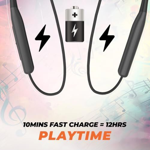 Probuds N32 Wireless Bluetooth Neckband (With Mic) | 40+ Hrs Playtime | Enc | Dual Device Pairing | 10 Mins Fast Charge | 10Mm Driver With Heavy Bass | Water Resistant (Ipx6) | Bt V5.3 (In Ear, Black)