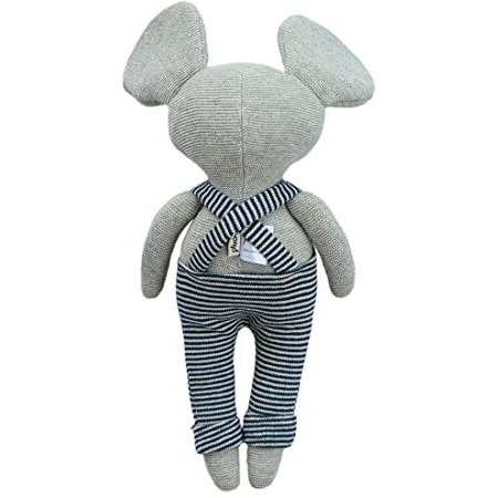 Pluchi Cute Hulk Cotton Knitted Stuffed Soft Toys For Babies/Kids In Vanilla Grey Melange Color