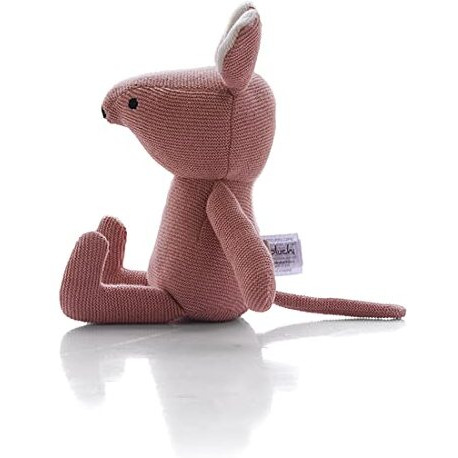 Pluchi Jerry Cotton Knitted Stuffed Soft Toys For Babies & Kids(Blush Pink & Ivory)