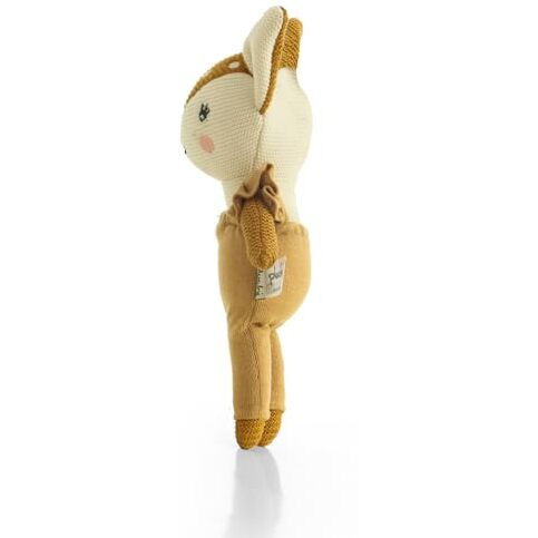 Pluchi Classy Fox- Cotton Knitted Stuffed Soft Toy (Mustard & Ivory)