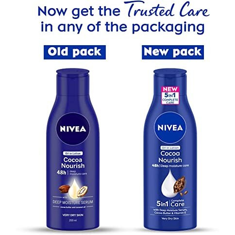 Nivea Cocoa Nourish 200Ml Body Lotion With Deep Moisture Serum| 48 H Moisturization | With Cocoa Butter & Coconut Oil | Non Greasy & Healthy Looking Skin |For Very Dry Skin