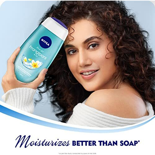 Nivea Frangipani And Oil 125 Ml Body Wash| Shower Gel With Frangipani And Care Oil | Pure Glycerin For Instant Soft & Summer Fresh Skin|Microplastic Free |Clean, Healthy & Moisturized Skin