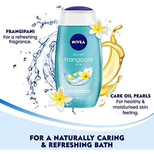Nivea Frangipani And Oil 125 Ml Body Wash| Shower Gel With Frangipani And Care Oil | Pure Glycerin For Instant Soft & Summer Fresh Skin|Microplastic Free |Clean, Healthy & Moisturized Skin