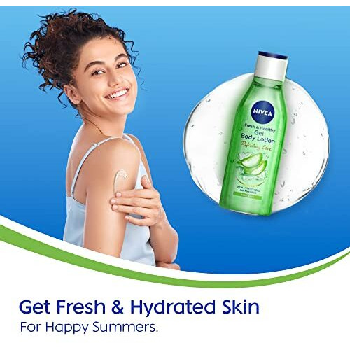 Nivea Gel Body Lotion 200 Ml | Aloe Vera | Refreshing Care For 24H Hydration | Non-Sticky | Fast Absorbing For Fresh And Healthy Skin