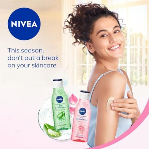 Nivea Gel Body Lotion 200 Ml | Rose | Refreshing Care For 24H Hydration | Non-Sticky | Fast Absorbing For Fresh And Healthy Skin