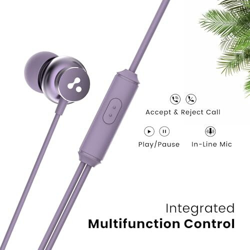 Ambrane Stringz 38 Wired Headphones With Mic, Powerful Hd Sound With High Bass, Tangle Free Cable, Comfort In Ear Fit, 3.5Mm Jack (Green)